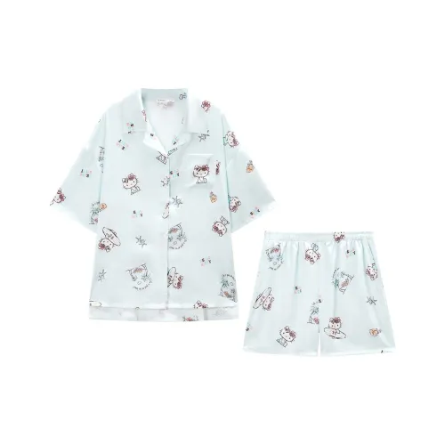 GUKOO x Hello Kitty Sanrio Series Pajama Set Women's Gummy Green