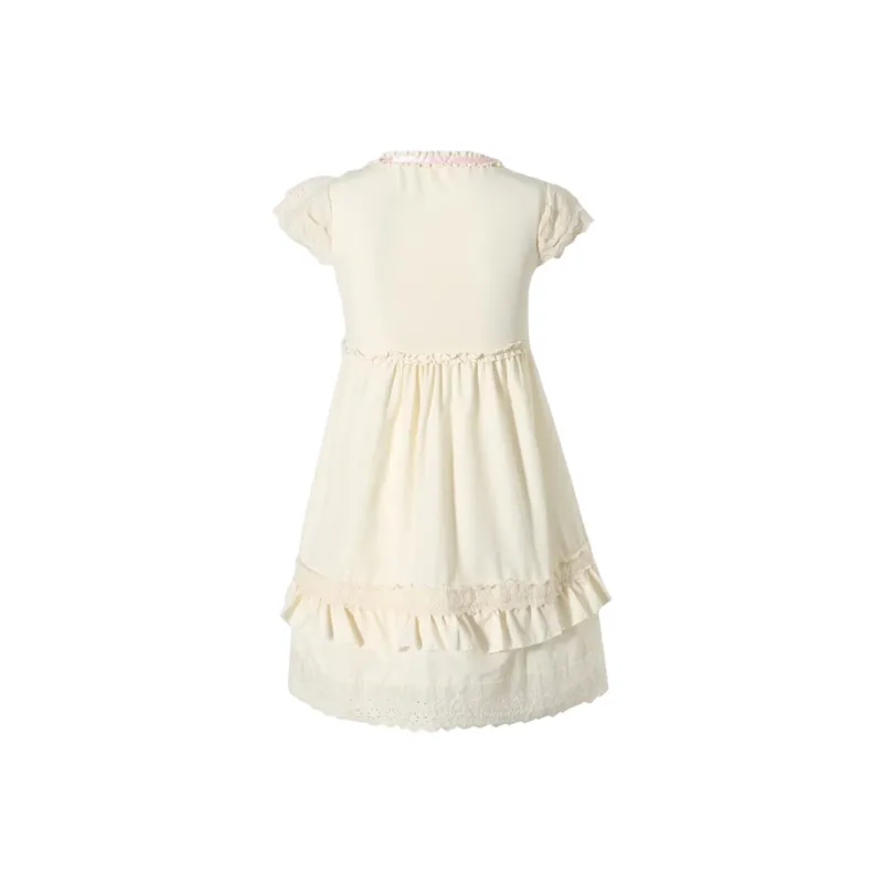 OSQ Short Sleeved Dress Women's Apricot-1