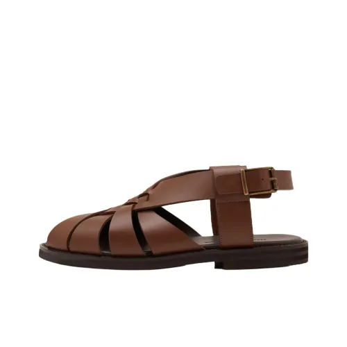 MANOLO BLAHNIK Zale Roman Sandals Men's Brown