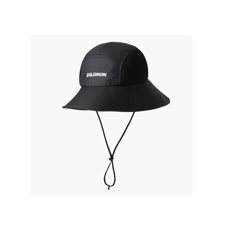 SALOMON Recycled Polyester Bucket Hats Unisex Black-1