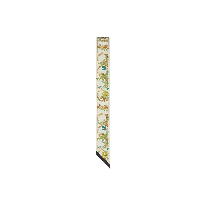 GUCCI Animal Floral-print Silk Neck Bow-1