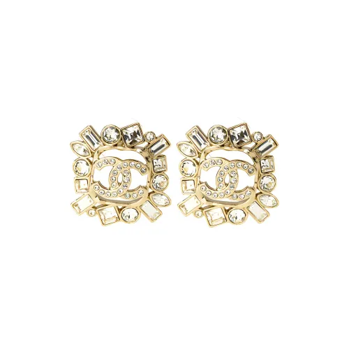 CHANEL Stud Earrings Women's Gold