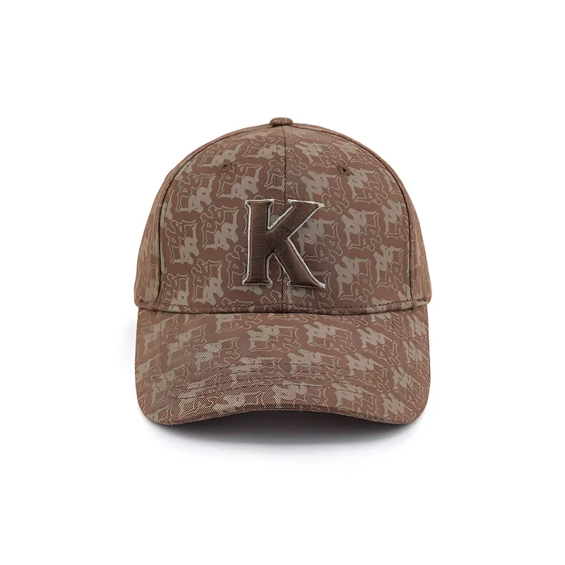 Kappa Cotton Baseball Caps Unisex Brown/White-0