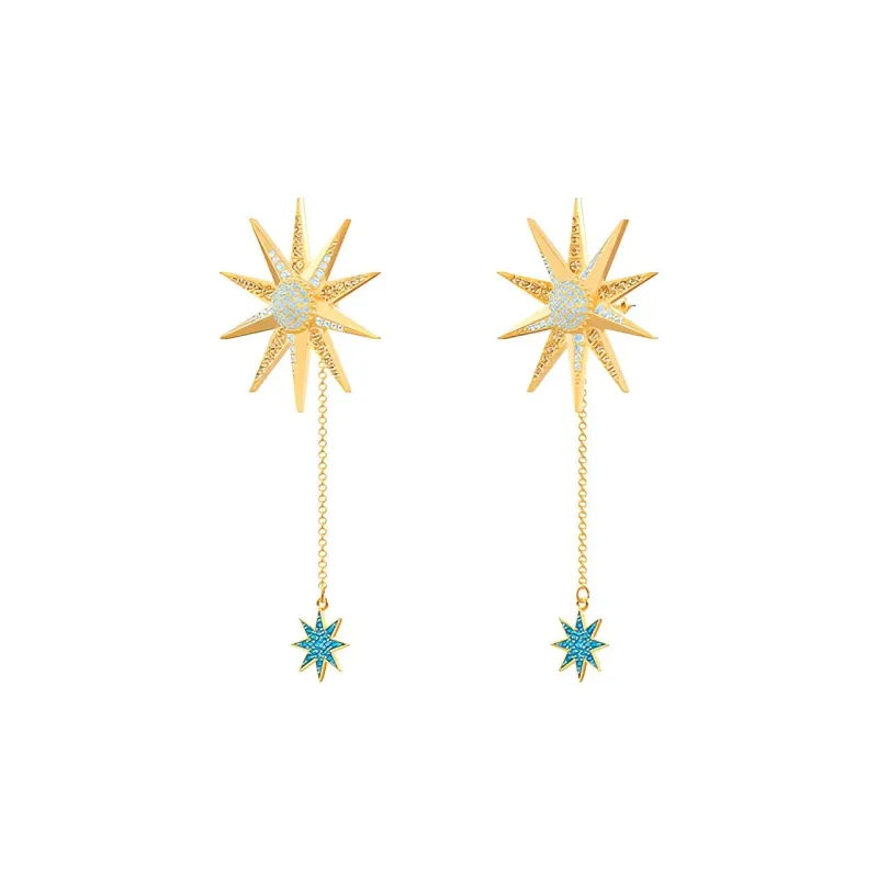 Swarovski Lucky Goddess Earrings Women's Gold Plated-1