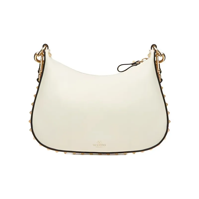 Valentino ROCKSTUD Calfskin Crossbody Bag Shoulder Bag Women's Ivory White-1