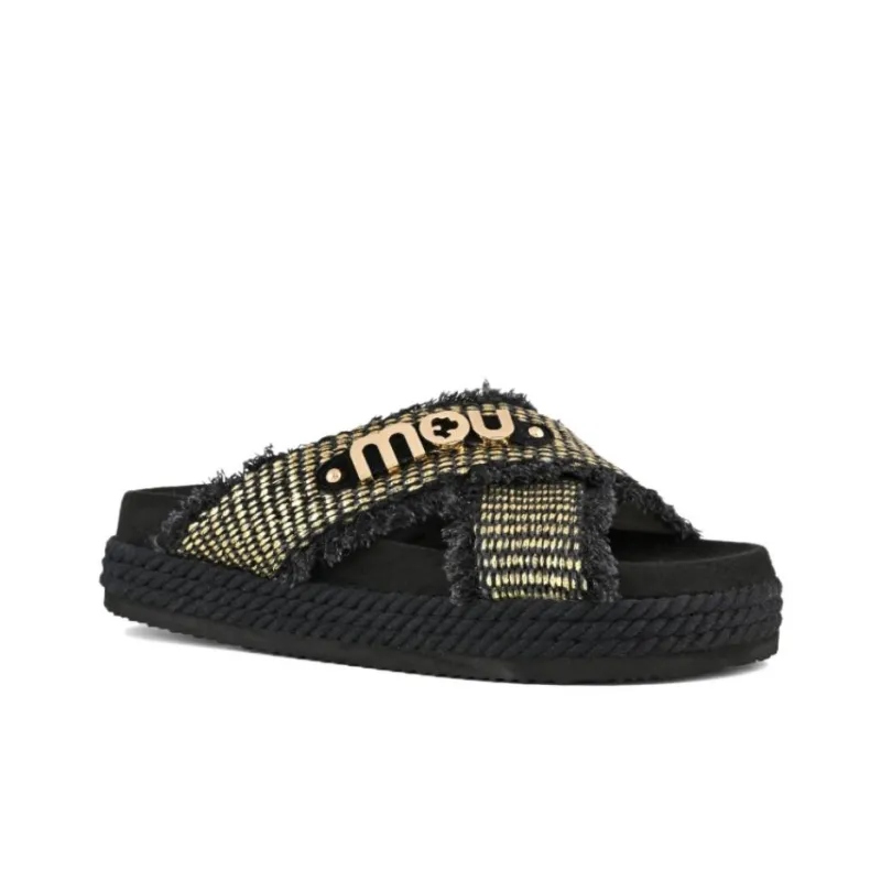 Criss x MOU EVA Abrasion Resistant Slide Slippers Women's Black-2
