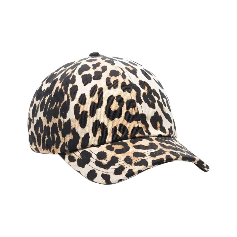 GANNI Leopard-Print Curved Peak Baseball Cap-2