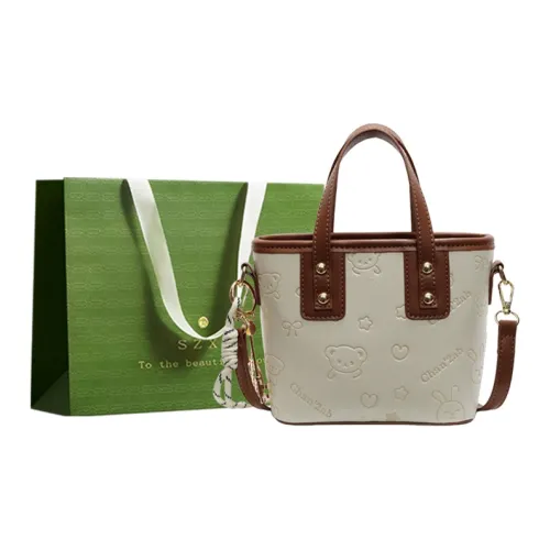 Three Ducklings PU Handbag Women's Ecru/Pink/Brown/Black