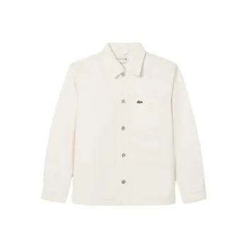 LACOSTE Denim Jacket Men's White