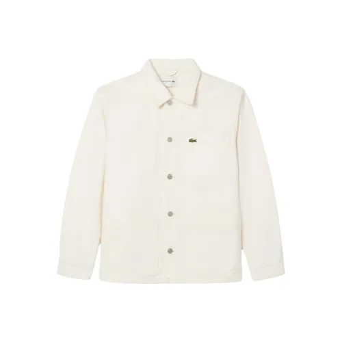 LACOSTE Denim Jacket Men's White