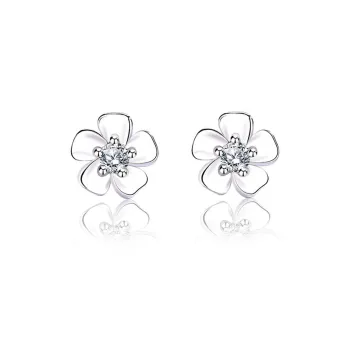 QUIET LOVE S999 Fine Silver Stud Earrings Women's