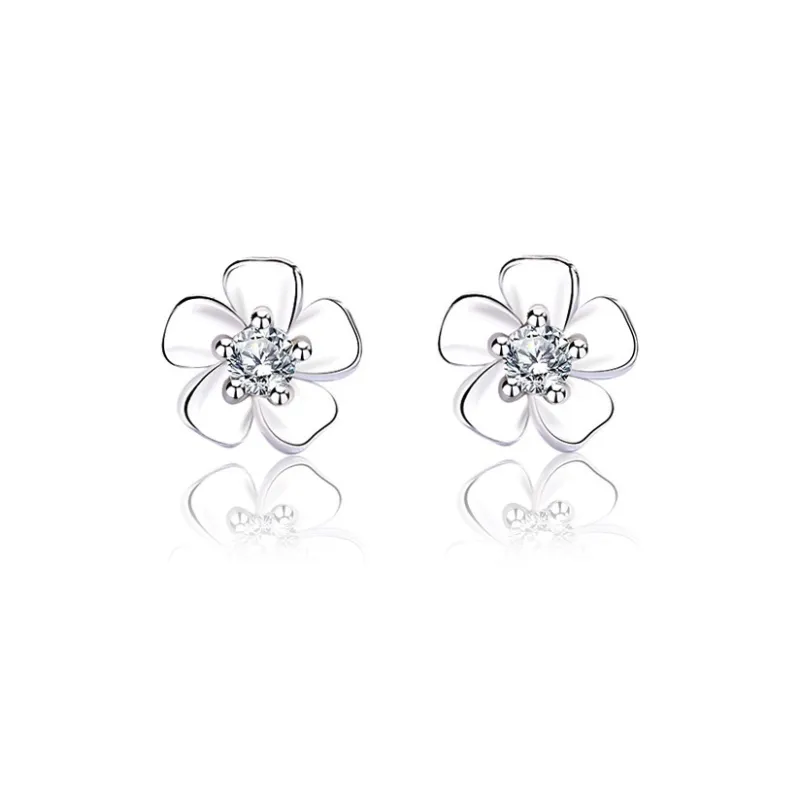 QUIET LOVE S999 Fine Silver Stud Earrings Women's-0