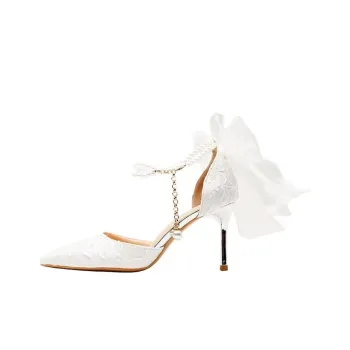 GEJIANI Slim Heel High Heels Women's Beige