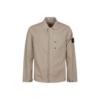 STONE ISLAND Compass Patch Long Sleeved Overshirt