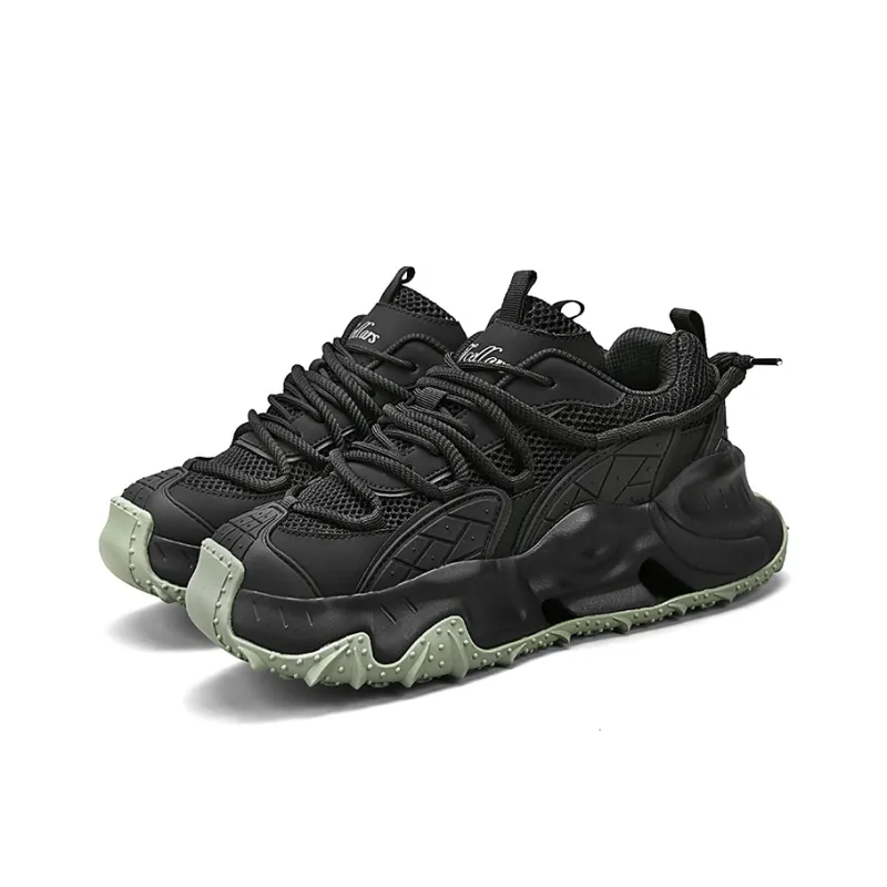 TCELLARS Cushioning Abrasion Resistant Lightweight Height Increasing Mat Low Top Chunky Sneakers Unisex-9