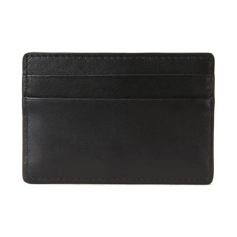 FANSIZHE Cow Leather Card Holder Card Holder Regular Unisex Black-2