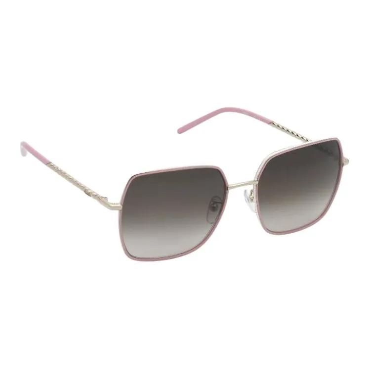 TAOSIXIONG Metal Square Sunglasses Women's Pink-1