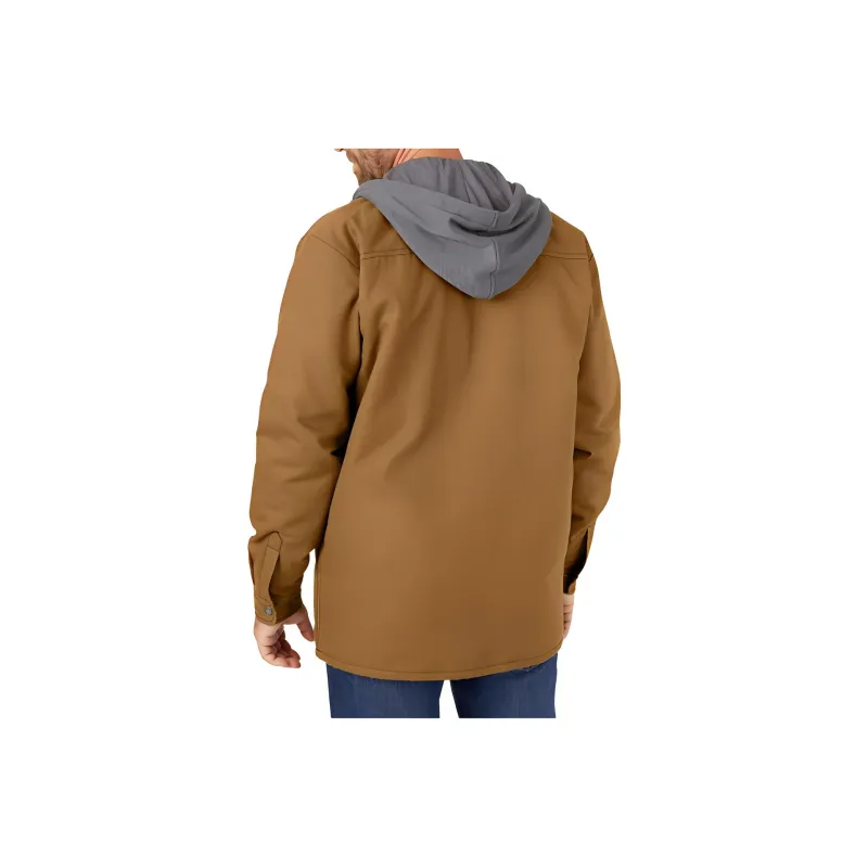 Dickies Water Repellent Duck Hooded Shirt Jacket Jackets Coats Men's Brown-1