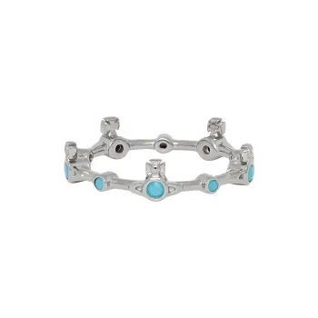 Vivienne Westwood Recycled Silver, Metal, Crystal Rings Women's Platinum