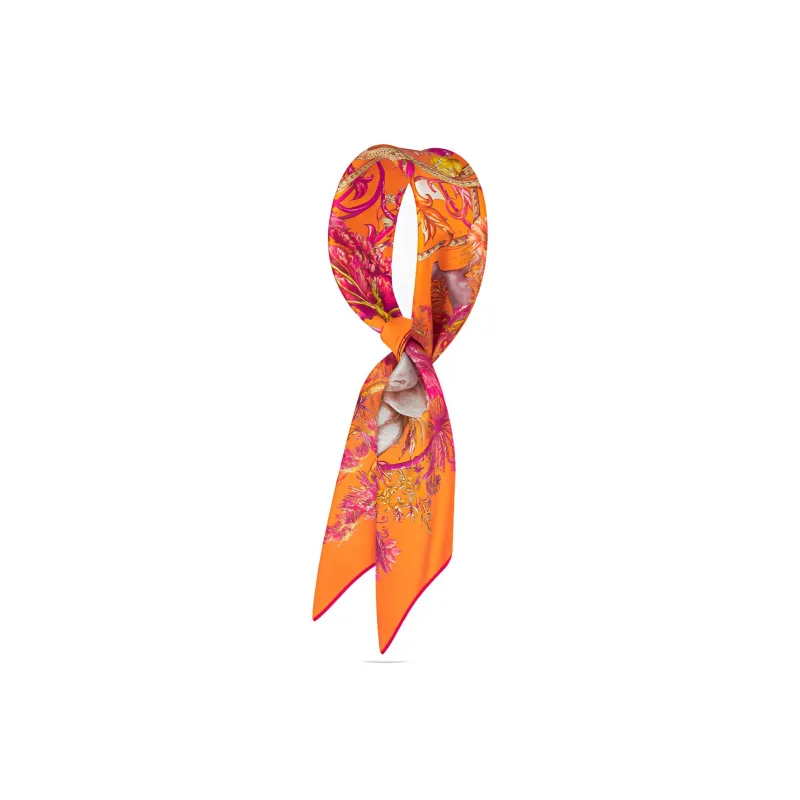 DIOR Silk Scarves Women's Orange-2