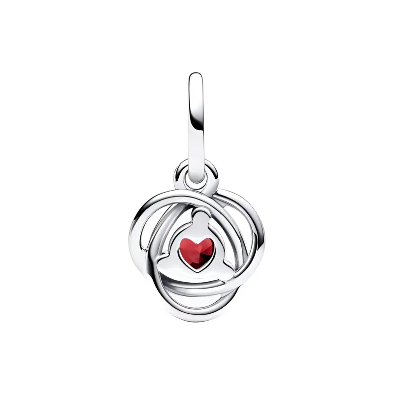 Pandora Sterling Silver Cubic Zirconia Artificial Crystal Pendants Women's Silver-1