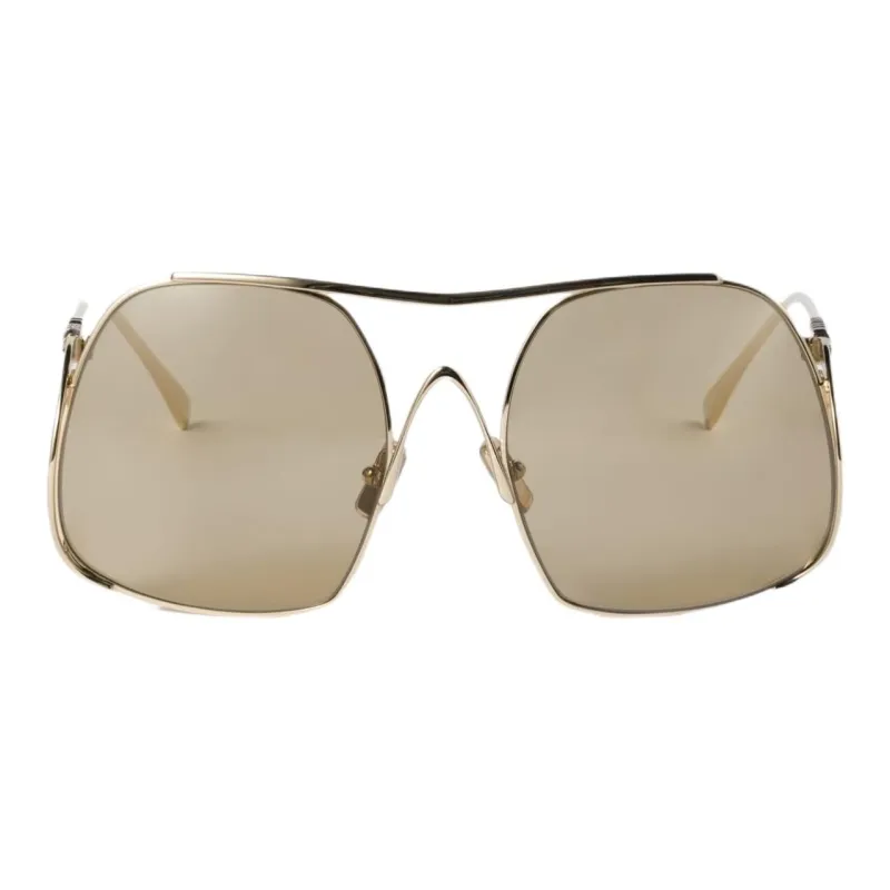 MIU MIU Metal Sunglasses Women's Gold-1