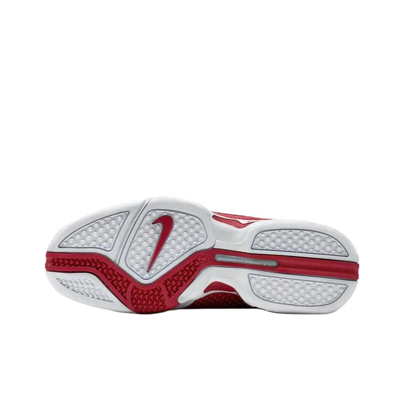 Nike Air Zoom Vick 2 Anti Slip Wear Resistant Soccer Shoes Unisex White Red-2