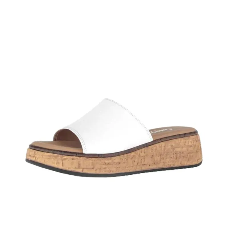 Gabor Abrasion Resistant Slide Slippers Women's White-2