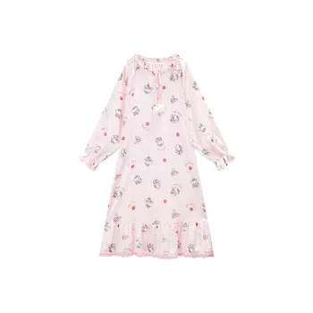 GUKOO x Hello Kitty/, Sanrio Series Nightgown Women's Pastel Pink