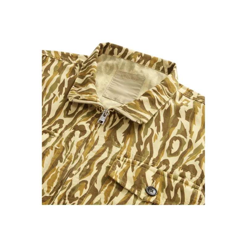 WOOLRICH SS25 Shirt Men's Beige Camouflage-7