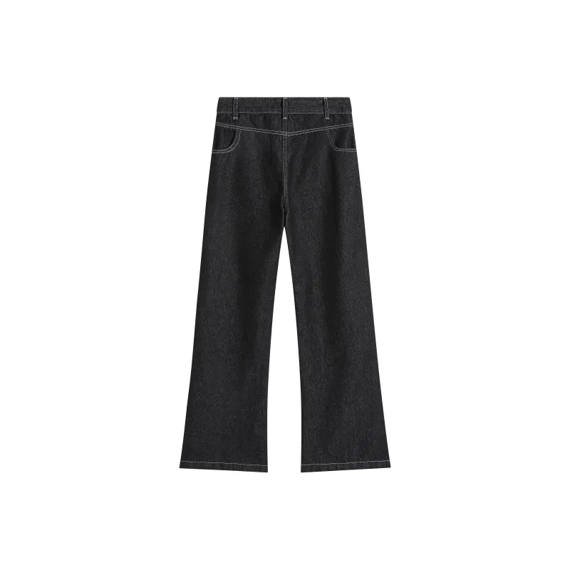 HOKLV Jeans Unisex Original Denim Black Includes Brand Charm-1