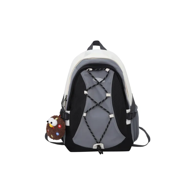 DCLOUD Nylon Backpack Regular Unisex Purple/Black Solid/White-4