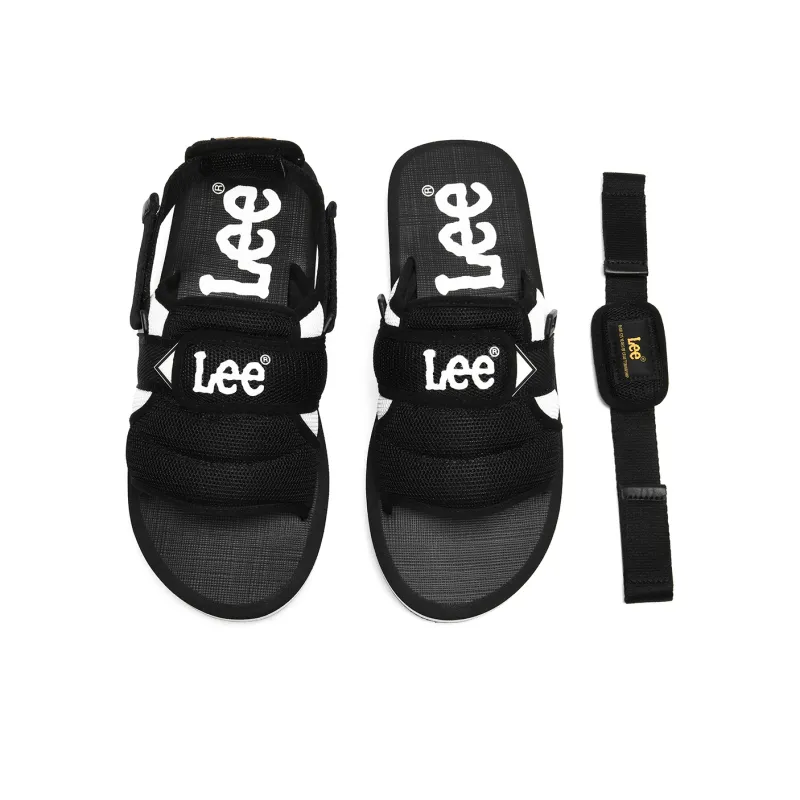 Lee Minimalist Style Fashion, Casual And Versatile Beach Sandals Men's Black White-2