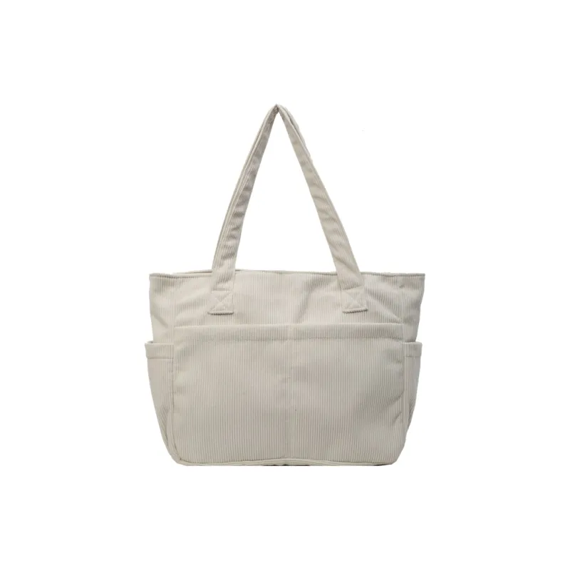 SEVENMOONS Corduroy Shoulder Bag Unisex White/Gray/Black/Army Green/Brown-0