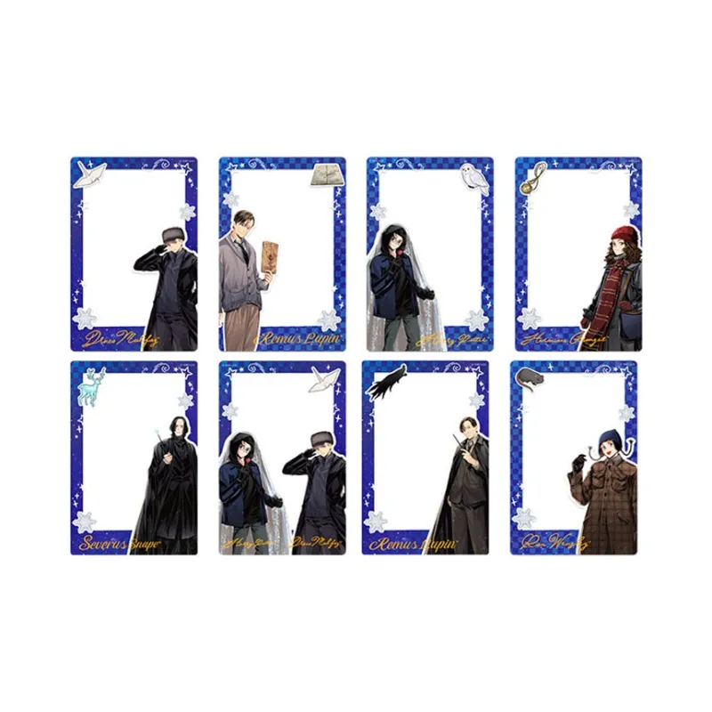 OTRAINBOW Harry Potter Snow Night Figure Print Group Photo Collectible Card Photo Cards-10