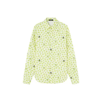 VERSACE Strawberry Garden Denim Shirt