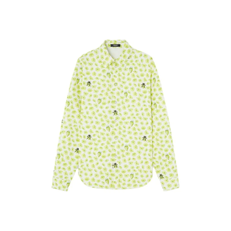 VERSACE Strawberry Garden Denim Shirt-0