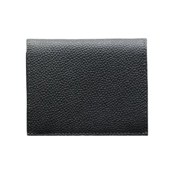 THOM BROWNE· Calfskin Full Grain Leather Card Holder Regular Men's Gray