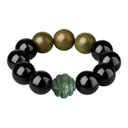 Moonstone Edge Obsidian Bracelets Men's