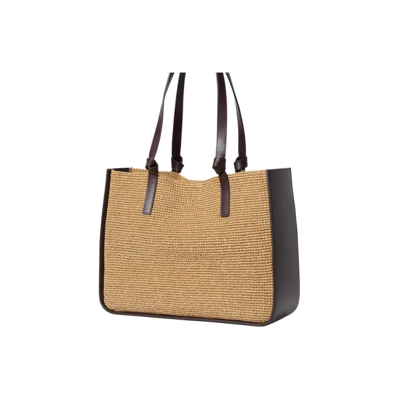 Loeffler Randall Kraft Paper With Raffia Texture Tote Bag, Shopping Bag, Shoulder Bag Women's Brown-1
