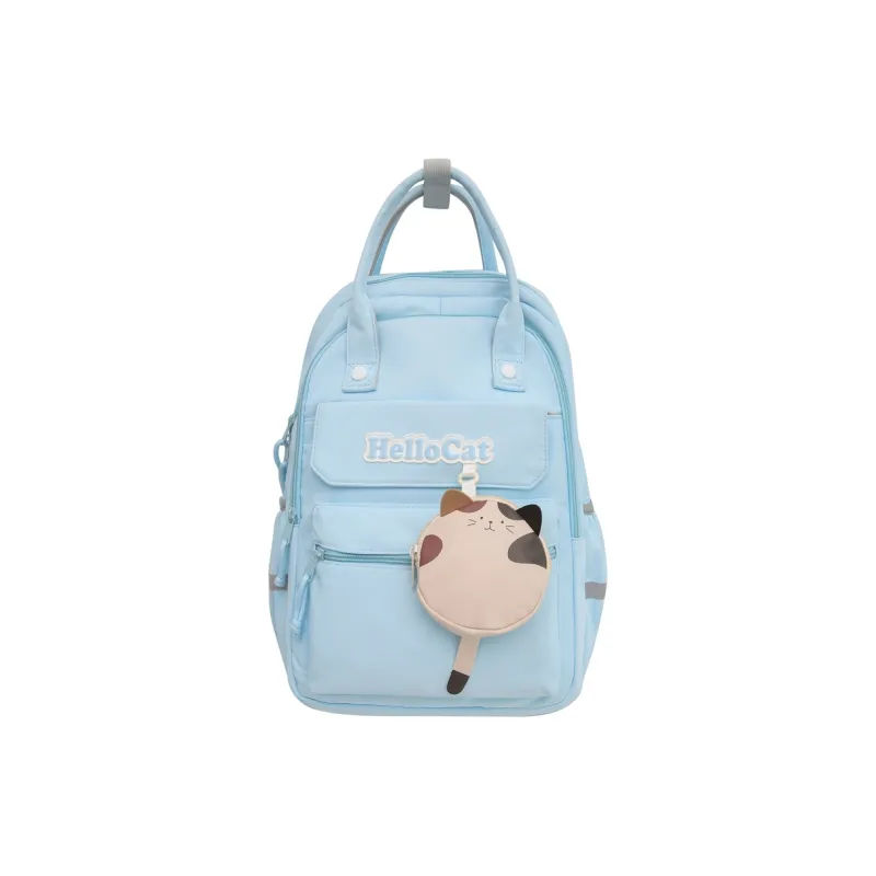 SEVENMOONS Nylon Backpack Regular Unisex Pink/Purple/Green/Blue/Brown/Black-7