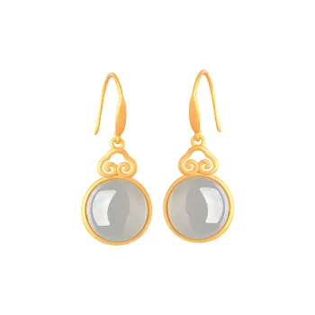 xiaoyinjiang Hetian Jade Earrings Women's
