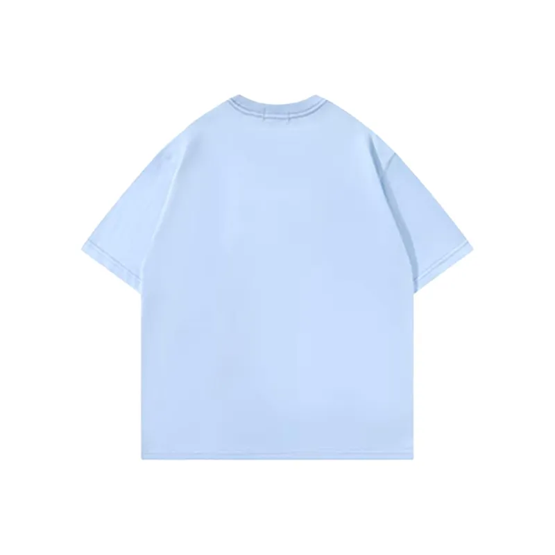 Mu Xiao Xin T Shirt Women's Blue Circle Bear T Shirt-4