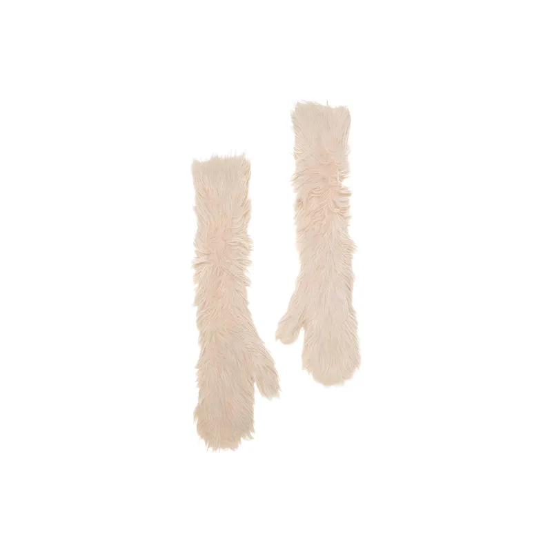 Acne Studios Nylon Gloves Men's Almond Beige-0