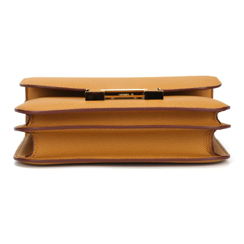 HERMES Constance Epsom Leather Shoulder Bag, Crossbody Bag Mini Women's 2S Sesame-3