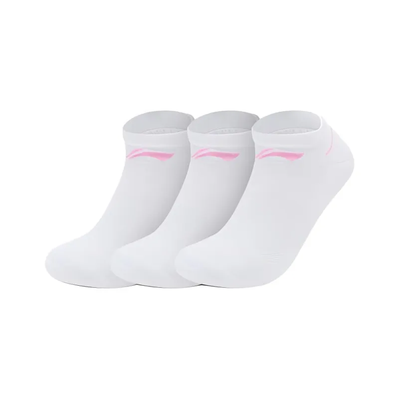 LiNing Ankle Socks Women's White Pink-0