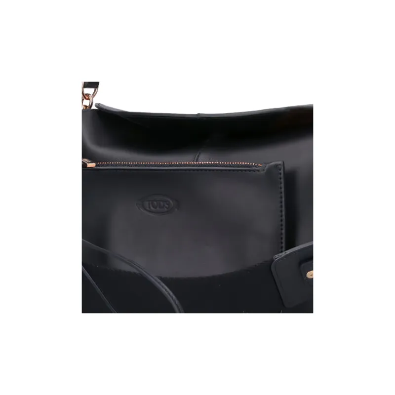 TOD'S Calfskin Handbag Women's Black-5