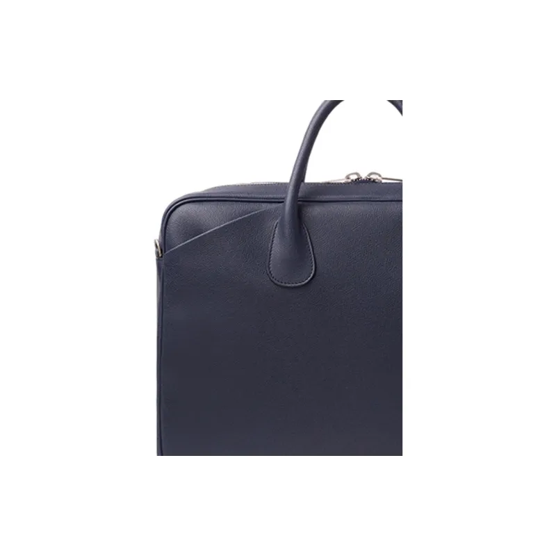 Valextra Fabric Portable Briefcase Men's Dark Blue-4