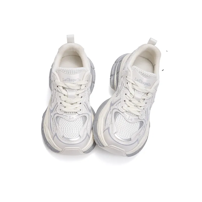 La Chapelle Cushioning, Slip Resistant, And Abrasion Resistant Low Top Chunky Sneakers Women's Apricot-2