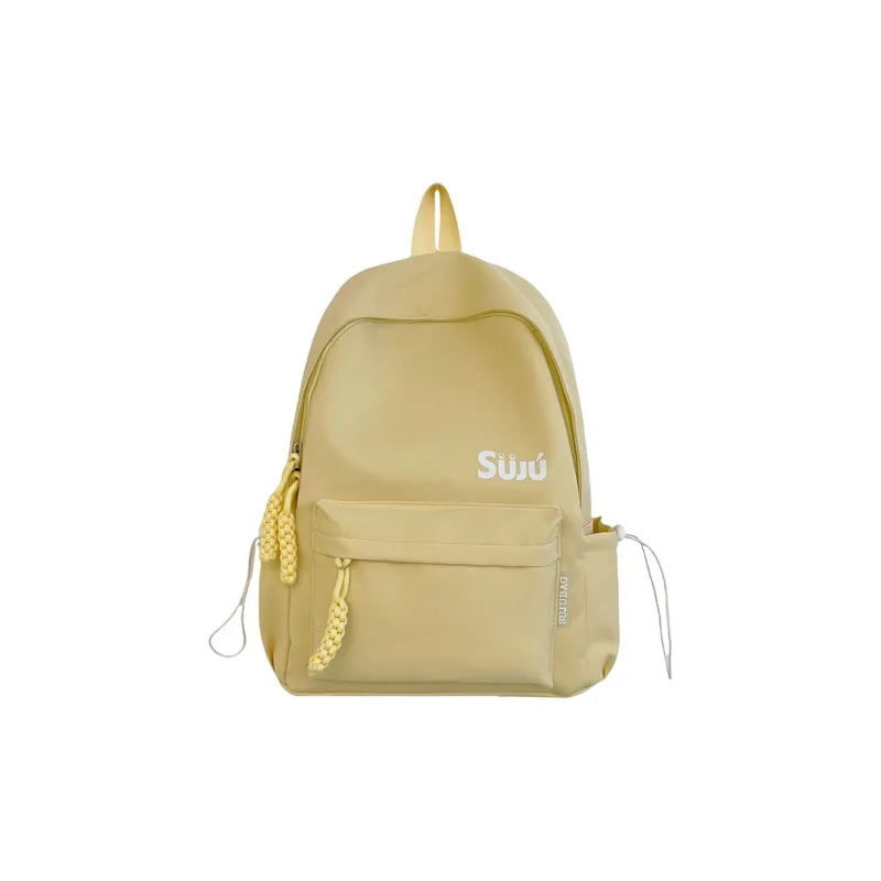 Yalu Nylon Backpack Unisex Black/Burgundy/Yellow/Light Blue/Pink-2